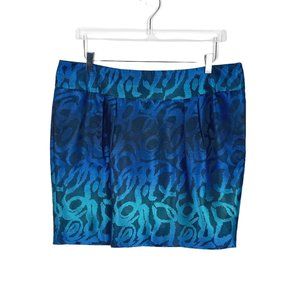 Michael Kors | Blue Metallic Pleated Mini Skirt